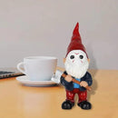 Garden Gnomes Table Decor Statue Holding Axe for Home Decoration Red by GreenHaven Gardens