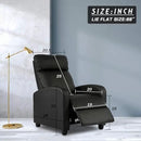 BestMassage | Recliner Chair | with 2 Point Massage Function | Black | with Lumbar Support, Adjustable Push Back, Wide Armrests, Footrest & Padded Seat | Easy Assembly | for Living Room, Home Theatre by CozyNest Decor