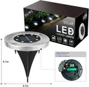 ZGWJ Solar Ground Lights,8 LED Disk Lights Upgraded Outdoor Garden Lights Landscape Lights for Lawn Pathway Yard Deck Patio Walkway White, 8 Pack by GreenHaven Gardens