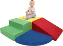 Large Baby Climbing Blocks – 6 Pcs Climbing Toys for Toddlers - Ultra High Density Soft Foam Play Gym Equipment Easy Wash for Indoor Nursery, Classic (Classic, 4-Piece) by TinyTreasures Baby Boutique