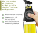 Olive Oil Dispenser Bottle with Pump - Oil Dispenser for Kitchen, Glass Oil and Vinegar Dispenser Set, Measured Cruet for Cooking - Ideal Oil Bottles for Kitchen Gadgets & Gifts, 2 Pack by CozyNest Decor