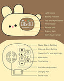 Bunny Alarm Clock for Kids with Night Light, Sleep Training Clock Time to Wake Clock, Rechargeable Silicone Light for Bedroom, Perfect Sleep Companion for Boys Girls by TinyTreasures Baby Boutique
