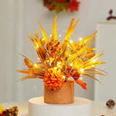 Thanksgiving Centerpiece Fall Table Flower - 2 Pack Lighted Realistic Artificial Table Plant with Western Modern Boho Rustic Aesthetic Bouquet Fall Decor Gift for Home Farmhouse by CozyNest Decor