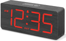 DreamSky Wooden Digital Alarm Clock for Bedroom - Desk Clocks for Living Room with Large Numbers, Loud Alarm for Heavy Sleepers with Volume Control, Dimmer, DST, Office Wood Decor (Adapter Powered) by TinyTreasures Baby Boutique