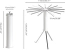Foldable Tripod Clothes Drying Rack, Collapsible Laundry Drying Rack, Portable Octopus Laundry Stand with 16 Extendable Aluminum Rods White & Silver Space Saving Holder for Indoor Outdoor by TinyTreasures Baby Boutique