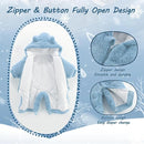 Newborn Baby Bear Outfit Suit Girls Boys Fleece Jumpsuit Romper Hooded Winter Snowsuit Clothes by TinyTreasures Baby Boutique