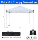 10x10ft Pop Up Canopy Tent,Heavy Duty Waterproof Folding Tent for Camping Parties Events Parties,Outdoor Canopy,Portable Sun Shelter,3 Adjustable Height(Blue) by GreenHaven Gardens