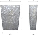 LESEN Galvanized Metal Wall Planter,Farmhouse Wall Decor Hanging Wall Vase Pocket Planters Flowers Holder Country Rustic Home Wall Decor,Set of 2 by GreenHaven Gardens