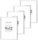 HAUS AND HUES Standalone White Oak Frame Set of 4-9x12 by CozyNest Decor