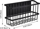 Magnetic Storage Basket, Black Magnetic Towel Basket with Strong Magnet for Kitchen Laundry Room Office School Organization and Home Dryer Ball Storage, 11.02"x3.15"x5.91" by CozyNest Decor