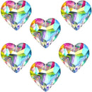 HDCRYSTALGIFTS 6pcs 50mm Crystal Heart Prism Suncatcher Window Sun Catchers Crystals Hanging Decorations Rainbow Maker Pendant Christmas Ornaments by GreenHaven Gardens