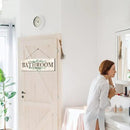 Bathroom Sign Wall Decor, Bathroom Wall Art with Plant Print, Rustic Farmhouse Wall Hanging Plaque Home Kitchen Decorative Bathroom, 4.7 x 13.7 inches by CozyNest Decor