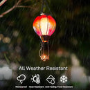 Starsoul Hot Air Balloon Solar Lantern with Candle Holder Solar Hot Air Balloon Flickering Flame Hanging Garden Light Waterproof Glass Hot Air Balloon Solar Lamp Decorative for Lawn Porch Tree Yard by GreenHaven Gardens