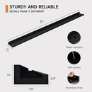 Floating Picture Ledge Shelves for Wall Set of 2, 84 Inches Picture Ledge Shelf with Long Large Nursery Book Shelf for Toys Storage Kids Bookshelf Wall Mounted Living Room Bedroom Decor Frames, Black by TinyTreasures Baby Boutique
