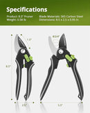 Pruning Shears for Gardening - 8.5" SK5 Garden Shears Cuts 10000+ Times Staying Sharp - Garden Scissors with One-handed Unlocking & Adjustable Handle- Garden Clippers Gardening Tools for Men Women by GreenHaven Gardens