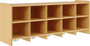 Angeles Value Line 10 Section Wall Locker, Classroom Shelves and Daycare Furniture, Cubby Storage Organizer with Hooks, 48" L x 12" W x 19" H by TinyTreasures Baby Boutique