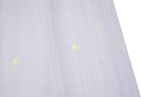 BCBYou Bed Canopy Mosquito Net with Fluorescent Stars Glow in Dark for Baby, Kids, and Adults, for Cover The Baby Crib, Kid Bed, Girls Bed Or Full Size Bed (White) by TinyTreasures Baby Boutique