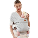 Baby Wraps Carrier Newborn to Toddler, Kangaroo Baby Easy Wearing Wrap, Adjustable Soft Baby Holder Front Chest Sling Carriers Perfect Infant Essentials Gifts (Striped Grey, Cotton) by TinyTreasures Baby Boutique