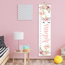 Personalized Kids Height Chart - Canvas Growth Ruler for Boys and Girls - Custom Name Banner with Removable Nursery Wall Decor - Gift for Kid’s Room Decoration by TinyTreasures Baby Boutique