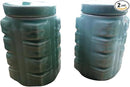 UNESCO Heritage Longquan Celadon Tea Canister Set - Dual Ceramic Jars, 900ml Airtight Storage with Plum Green & Powder Blue Glazes | Elegant Chinese Craftsmanship by CozyNest Decor