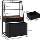 Laundry Hamper Laundry Basket with 3 Section Pull-Out Rolling Bags & 2-Tier Storage Shelf, Laundry Sorter for Organization and Storage with 2 Drawers for Laundry Room, Bathroom by CozyNest Decor