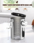 Airtight Coffee Canister, HAIOOU 22OZ Large Stainless Steel Coffee Bean Storage Container with Date Tracker, Measuring Scoop, 6Pcs CO2 Valves and Mini Tongs for Beans, Grounds, Sugar and more - Silver by CozyNest Decor