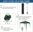 Outvita 6.5x6.5ft Pop Up Canopy Tent, Outdoor Instant Shelter Folding Canopy with Carry Bag for Commercial Events, Party, Backyard BBQ, Camping Green by GreenHaven Gardens