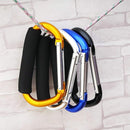 Large Stroller Hooks for Mommy, 2 pcs Carabiner Stroller Hook Organizer for Hanging Purses, Diaper Bag, Shopping Bags. Clip Fits Single/Twin Travel Systems, Car Seats (Silver+Golden Yellow) by TinyTreasures Baby Boutique