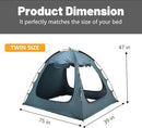 SUNYRISY Bed Tent Twin Size Bed Canopy, Indoor Tent for Adult and Kids, 3 Doors Breathable Portable Dream Tent, 80% Blackout Private Space Sleeping Tents by CozyNest Decor