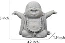 OwMell Japanese Jizo Monk Statue Praying, Buddha Jizo Statue Figurine Memorial Statue Aquarium Decoration for Garden Outdoor Ornament 2.6" - Laughing Buddha by GreenHaven Gardens