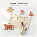 IEATFO 3 Packs Space Ocean Forest Wooden Chunky Puzzles for Toddlers, Wood Puzzle for Kids, Insert Puzzles Each Piece Fits Perfectly, Sturdy and Pegless, Educational Toys by TinyTreasures Baby Boutique