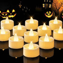 BEICHI Flameless Candles, 24Pack Battery Operated Candles, LED Tea Lights Candles Battery Operated, Flickering Fake Candles for Wedding Party Home Decor- Warm White, Ivory Base by GreenHaven Gardens