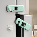 5 Pack Child Proof Refrigerator Lock, QYESWHSR Fridge Locks for Kids with Sticky Adhesive Pads, Child Safety Locks for Doors, RV Refrigerator, Oven Lock Child Safety Baby Cabinet Locks - Green Updated by TinyTreasures Baby Boutique