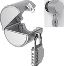 AST Door Knob Lockout Device with Passcode Padlock, Childproof Door Knob Cover, Lock Out to Smart Doorknob. Safety Cover for Faucet, Valve, Spigot. Prevent Access to Keyhole, Matte Silver by TinyTreasures Baby Boutique