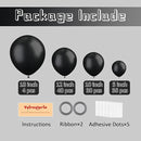 130pcs Black Balloons Different Sizes 18" 12" 10" 5" Party Latex Balloons for Birthday Graduation Baby Shower Anniversary New Year Holiday Party Decorations by CozyNest Decor
