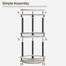 3-Tier Lazy Susan Organizer, Rotating Spice Rack, Spinning Organizer, Industrial Turntable Spice Rack Organizer for Cabinet, Kitchen Countertop, Greige and Black SR23BG by CozyNest Decor