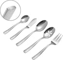 Silverware 45-Piece Silver Hammered Flatware Set with Serving Utensils Stainless Steel Thick Handle Mirror Polished Cutlery Set for Wedding Hotel Restaurant, Service for 8 by CozyNest Decor