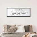 Fear Not for I Have Redeemed You Sign Framed Wall Art, 40''×15'' Rustic Religious Christian Isaiah 43:1 Bible Verse Sign, Horizontal Holy Inspirational Catholic Scripture Decor by CozyNest Decor