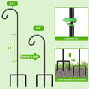 FEED GARDEN Adjustable 32 Inch Small Shepherd Hooks for Outdoor, Garden Hooks for Lanterns, Shepard Hooks for Hanging Plants, Bird Feeders, Solar Lights, Mason Jars, Weddings Decor,1 Pack by GreenHaven Gardens