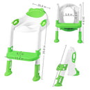 Potty Training Seat with Step Stool Ladder, SKYROKU Potty Training Toilet for Kids Boys Girls Toddlers - Comfortable Safe Potty Seat with Anti-Slip Pads Ladder Green by TinyTreasures Baby Boutique