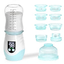 Portable Cordless Baby Bottle Warmer for Travel, Rechargeable with 8 Adapters & 1 Milk Powder Container, Safe Material, Fast Heating, Compatible with Major Brands,Blue by TinyTreasures Baby Boutique