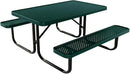 Coated Outdoor Furniture Heavy-Duty Portable Outdoor Kids Table, Punched Steel Kids Picnic Table, Commercial-Grade Picnic Table, Made in America (4ft Rectangular, Childrens, Dark Green) by GreenHaven Gardens