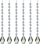 1ft 6pcs Teardrop Crystals Garland, Chandelier Hanging Crystals Beads Chain for Home Wedding Decoration Clear GOLDENHAITAI by GreenHaven Gardens