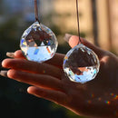 2PCS 4cm Clear Ball Crystal Sun Catcher Prisms, STINO Hanging Suncatchers with Glass Prism, Rainbow Maker for Windows, Home, Room, Garden Decor (1, Ball Clear 2Pcs) by GreenHaven Gardens