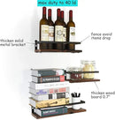Floating Shelves Rustic Wood Wall Mounted Shelf Practical Metal Fence Design Ideal for Bedroom, Bathroom, Kitchen Set of 3(Brown) by CozyNest Decor