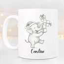 Cute Elephant Coffee Cup With Name, Personalized Elephant Lover Coffee Mug Gift For Men Women Kids Children, Awesome Animal White Ceramic Teacup 11 Oz 15 Oz, Custom Name Elephants Accent Coffee Mug by TinyTreasures Baby Boutique