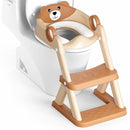 Potty Training Seat, Upgrade Toddler Toilet Seat for Kids Boys Girls, 2 in 1 Potty Training Toilet for Kids, Splash Guard Anti-Slip Pad Step Stool（Brown） by TinyTreasures Baby Boutique