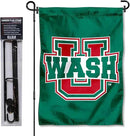 College Flags & Banners Co. Washington St. Louis Bears Dual Logo Garden Flag with Pole Stand Holder by GreenHaven Gardens