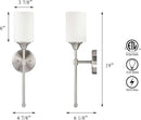 XiNBEi Lighting Wall Light 1 Light Wall Sconce with Glass, Bath Vanity Sconce for Bathroom Bedroom & Living Room, Brushed Nickel Finish XB-W1216-BN by CozyNest Decor