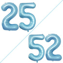 GOER Number 25 Balloons for 25th Birthday Party Decorations,42 Inch Jumbo Foil Helium 52 Balloons for 52nd Birthday Party Decoration (Light Blue) by TinyTreasures Baby Boutique